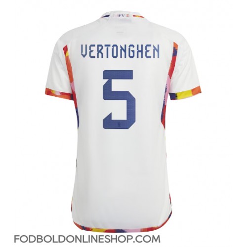 Belgien Jan Vertonghen #5 Udebanetrøje VM 2022 Kortærmet